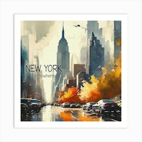 New York City Watercolor Painting 1 Art Print