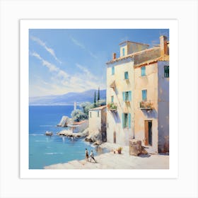 Seaside Sonata: Impressionist Rhapsody Art Print