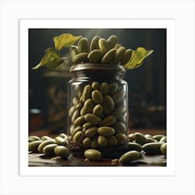 Jar Of Almonds Art Print