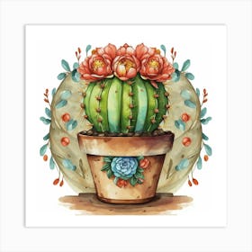 Cactus Flower Art Print