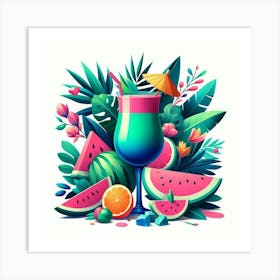 Tropical cocktail 24 Art Print