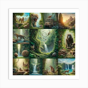 Jungle Animals Art Print