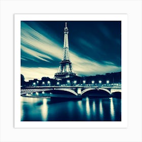 Eiffel Tower At Night 8 Art Print