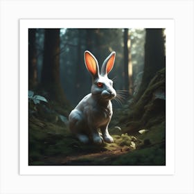 Rabbit In The Forest 68 Art Print