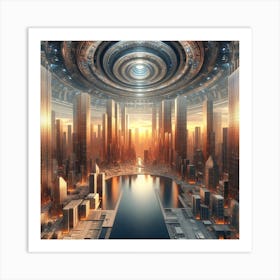 Futuristic City 2 Art Print