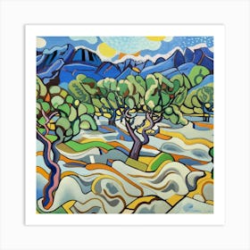 Olive Trees In The Mountains Art Print