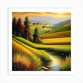 Landscape Painting 123 Art Print