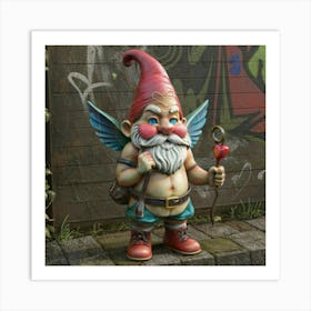 Gnome With Heart Arrow Art Print