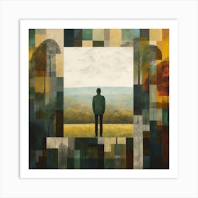 Man In The Forest Art Print