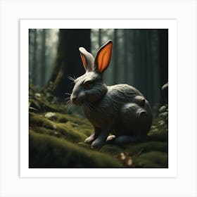 Bunny In Forest Perfect Composition Beautiful Detailed Intricate Insanely Detailed Octane Render T (8) Art Print