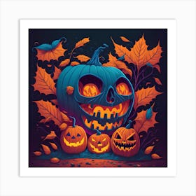 Halloween Pumpkins 12 Art Print