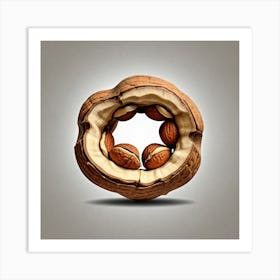 Walnuts In A Shell Art Print