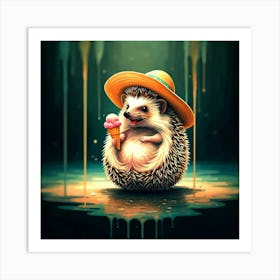 Hedgehog summer Poster