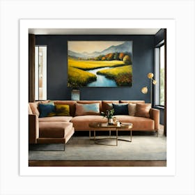 A Photo Of A Large Painting Of A Landscape 18 Art Print