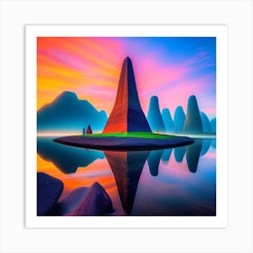 Abstract Landscape Painting Art Print