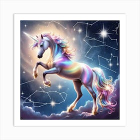 Unicorn In The Sky 7 Art Print