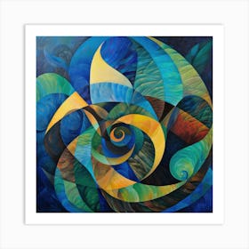 Matisse Inspired Abstract Artwork Art Print