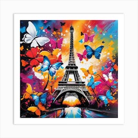 Butterflies In Paris 12 Art Print