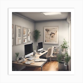 Home Office Stock Videos And Royalty-Free Footage Art Print