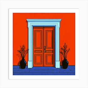 Orange Door Art Print