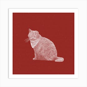 The Badass Bandit Cat In A Bandana Art Print