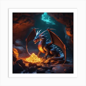 Dragon In The Cave 2 Art Print