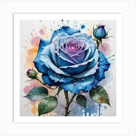 Blue Rose 7 Art Print