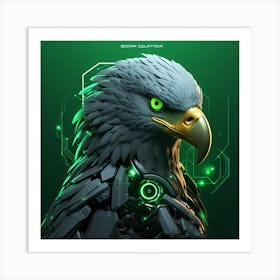 Eagle With Green Eyes Art Print