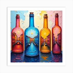 Venice In Bottles 14 Art Print