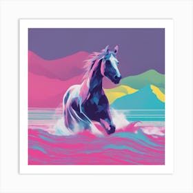 Minimalism Masterpiece, Trace In The Waves To Infinity + Fine Layered Texture + Complementary Cmyk C (51) Art Print