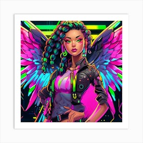 Neon Angel 37 Art Print