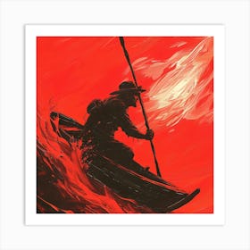 Man In A Canoe Art Print