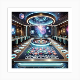 A Futuristic Casino Game Called Stellar Roulette, Art Print