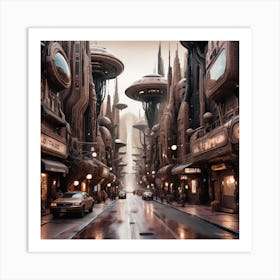 Futuristic City Art Print