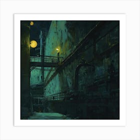 City At Night 1 Art Print