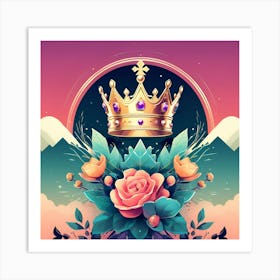 Illustration Of A Crown Art Print