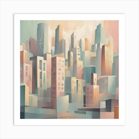 Abstract Cityscape 46 Art Print