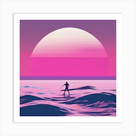 Minimalism Masterpiece, Trace In The Waves To Infinity + Fine Layered Texture + Complementary Cmyk C (44) Art Print