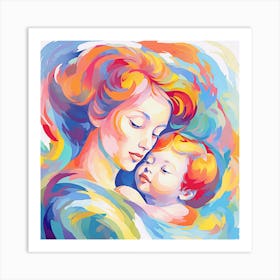 Mother And Child 7 Art Print