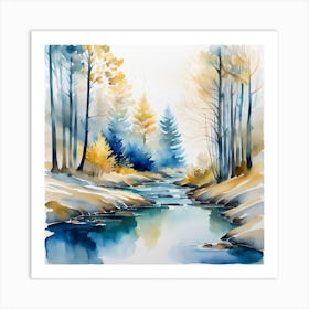 tranquility stream Art Print