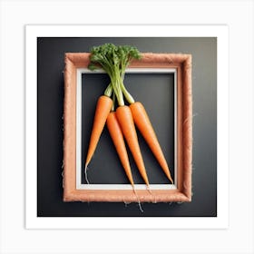 Carrots In A Frame 50 Art Print