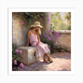 Girl In A Hat 1 Art Print