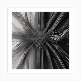 Abstract Black And White 2 Art Print