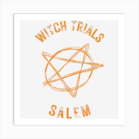 Witch Trials Salem Pentagram Star Autumn Halloween Art Print