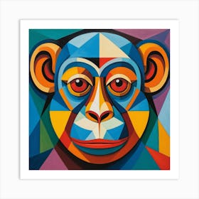 Monkey Head Art Print