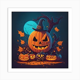 Halloween Pumpkins 5 Art Print