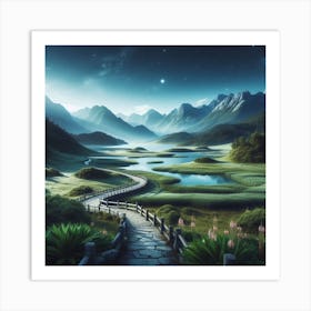 Landscape Wallpaper Art Print