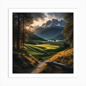 Dolomite Landscape 1 Art Print