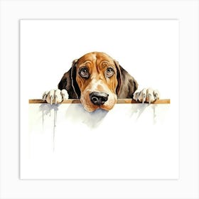 Dog With A Sign Art Print