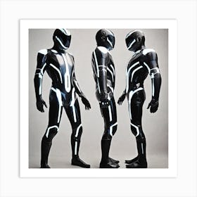 Three Men In Futuristic Suits Art Print